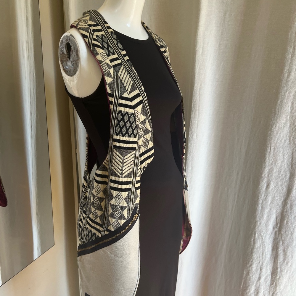 Vest with Geometric Pattern